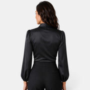 Blusa Mujer Satinada Cuello V