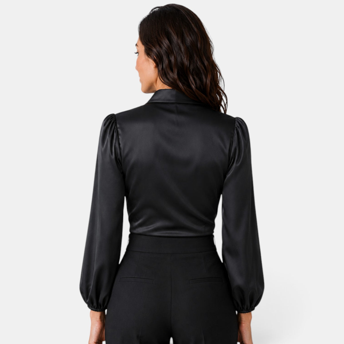 Blusa Mujer Satinada Cuello V