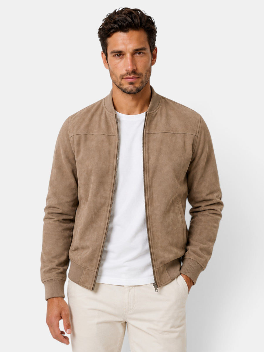 Chaqueta Ante Hombre Estilo Urbano