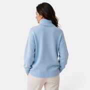 Jersey Oversize de Cuello Alto para Mujer