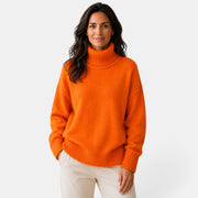 Jersey Oversize de Cuello Alto para Mujer