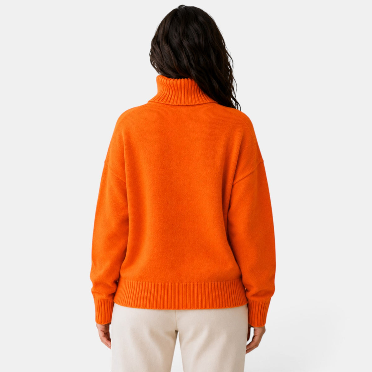 Jersey Oversize de Cuello Alto para Mujer