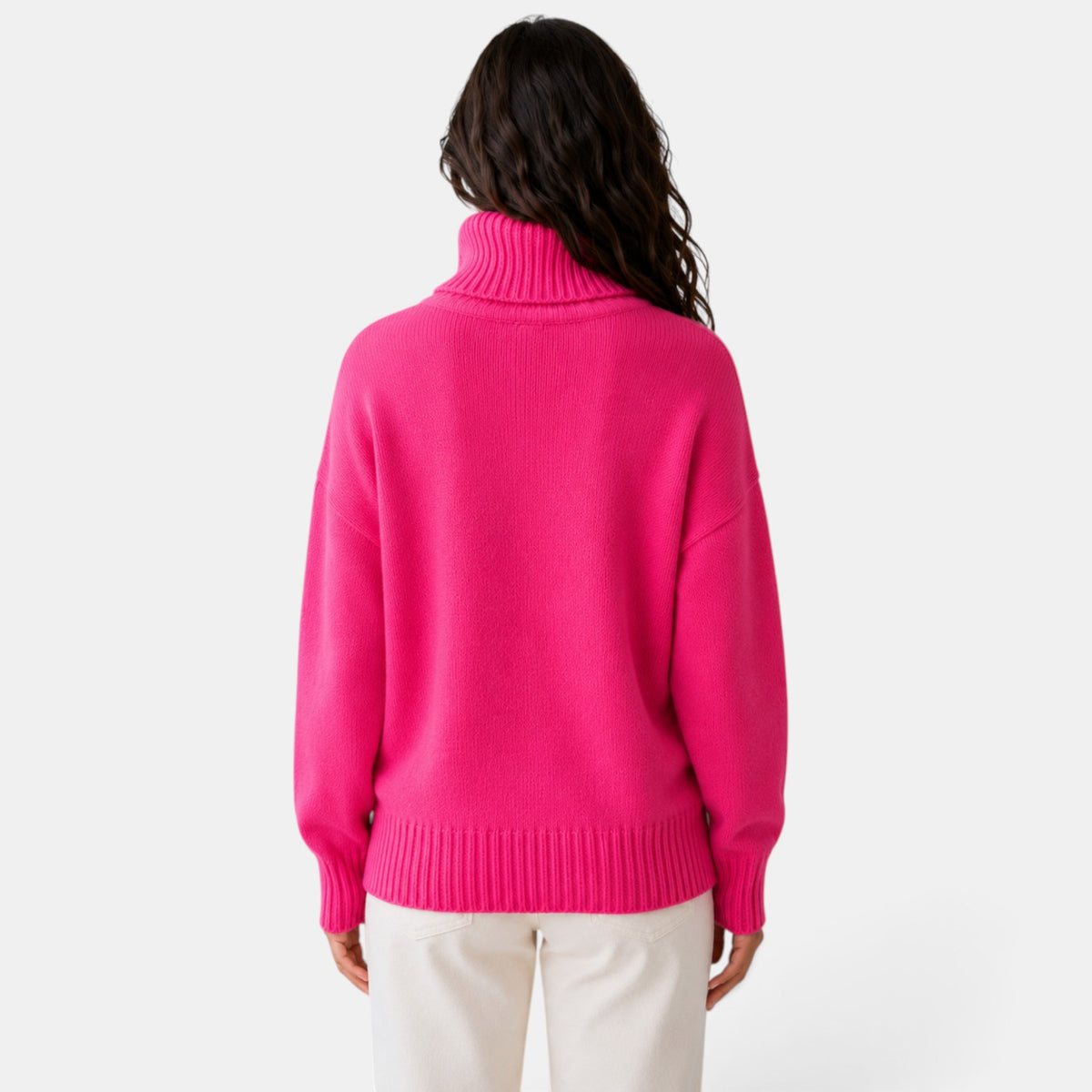 Jersey Oversize de Cuello Alto para Mujer