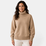 Jersey Oversize de Cuello Alto para Mujer