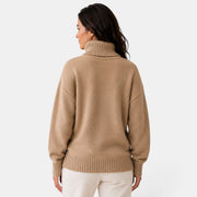 Jersey Oversize de Cuello Alto para Mujer