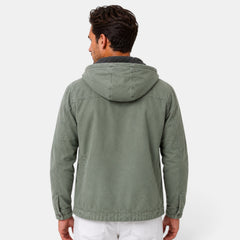 Men's Fleece Lined Hooded Jacket - Full Zip Fall Jacket