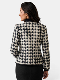 Chaqueta Mujer Pata de Gallo Azul Marino