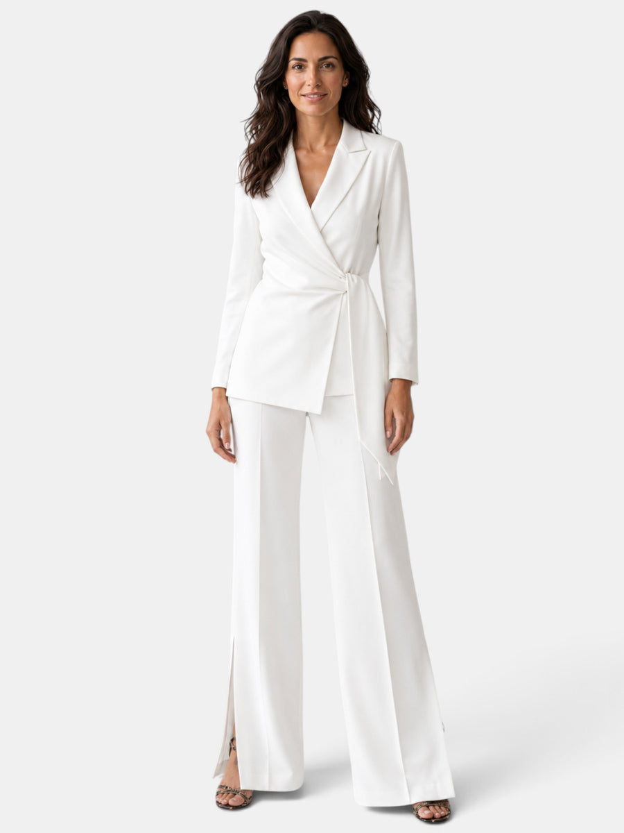 Traje Mujer Blazer y Pantalón Ancho