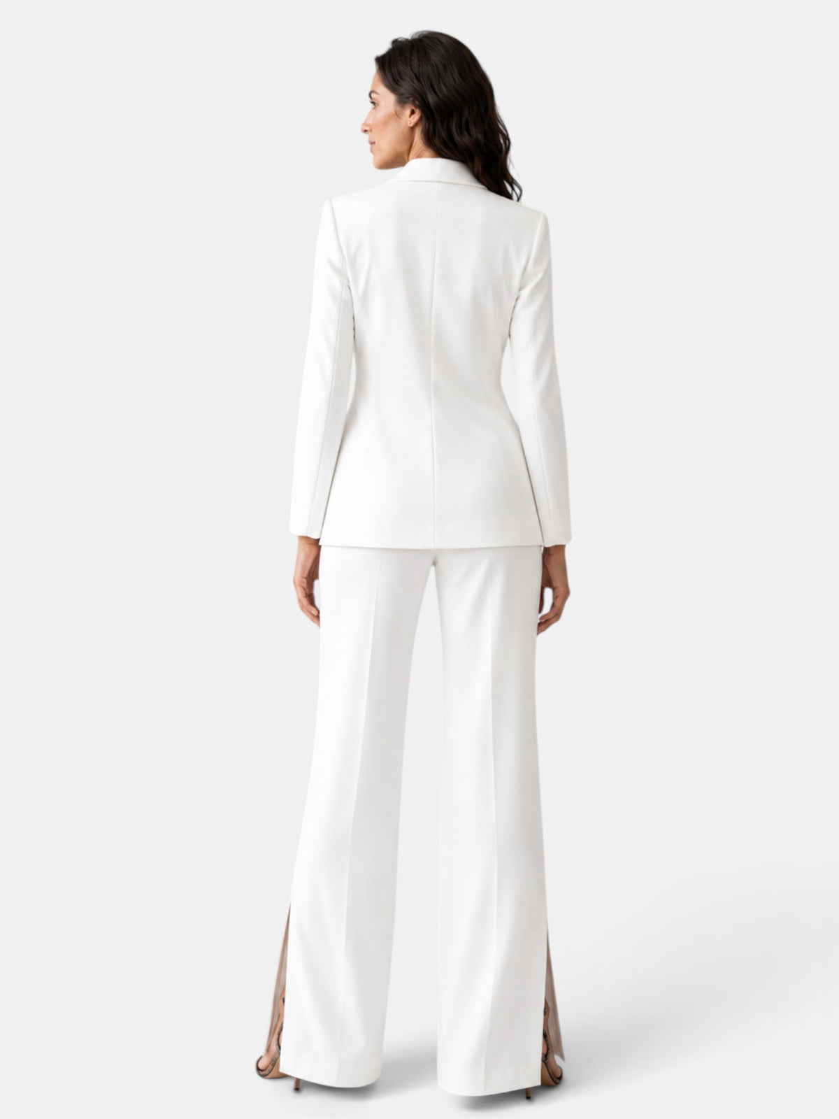 Traje Mujer Blazer y Pantalón Ancho