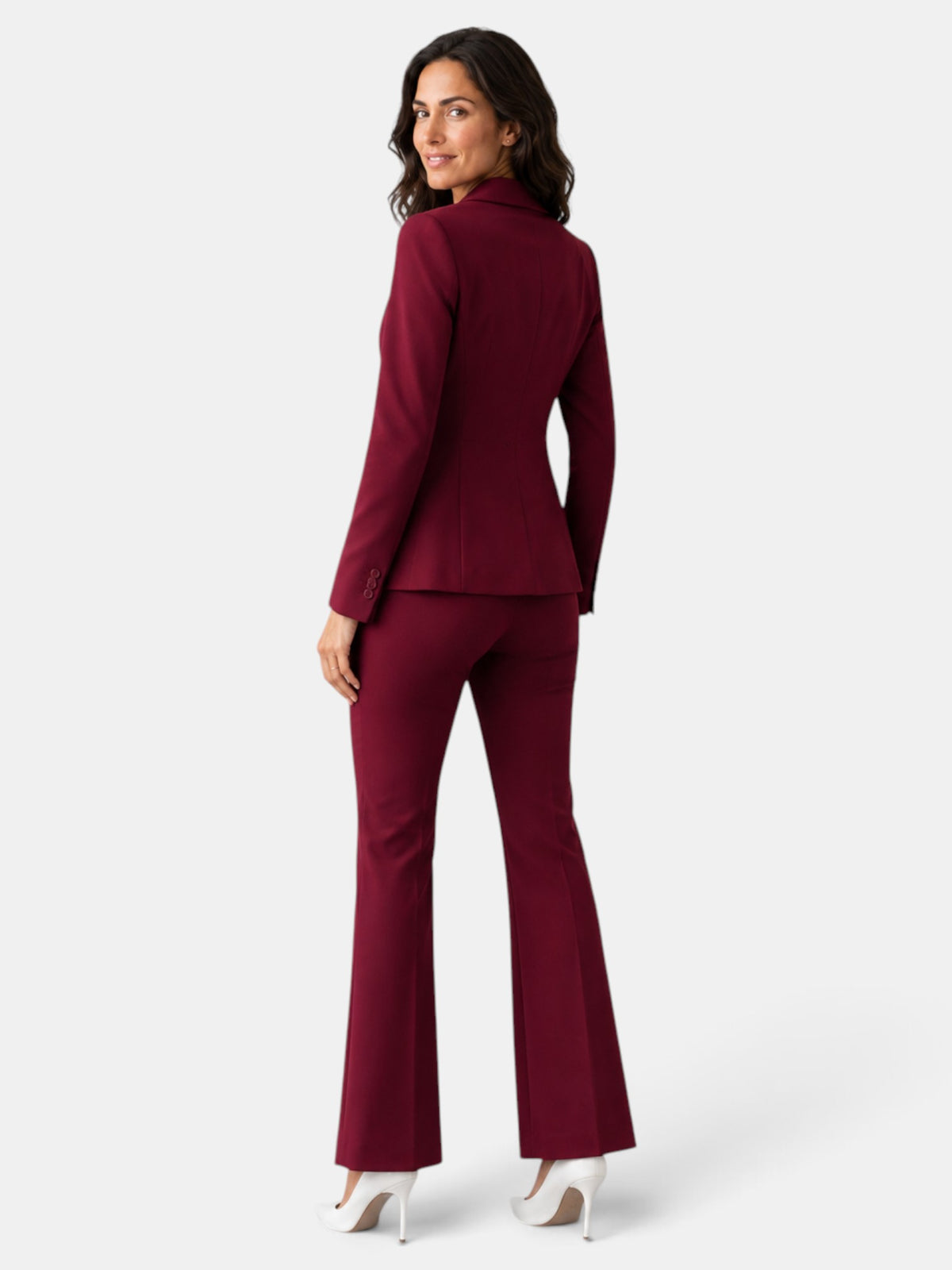 Traje Mujer Blazer y Pantalón Flare
