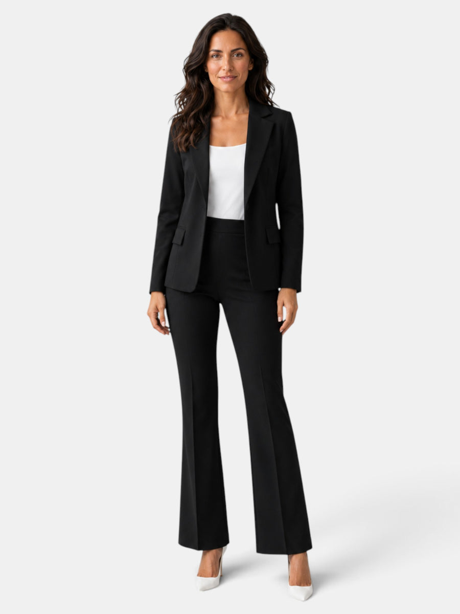Traje Mujer Blazer y Pantalón Flare