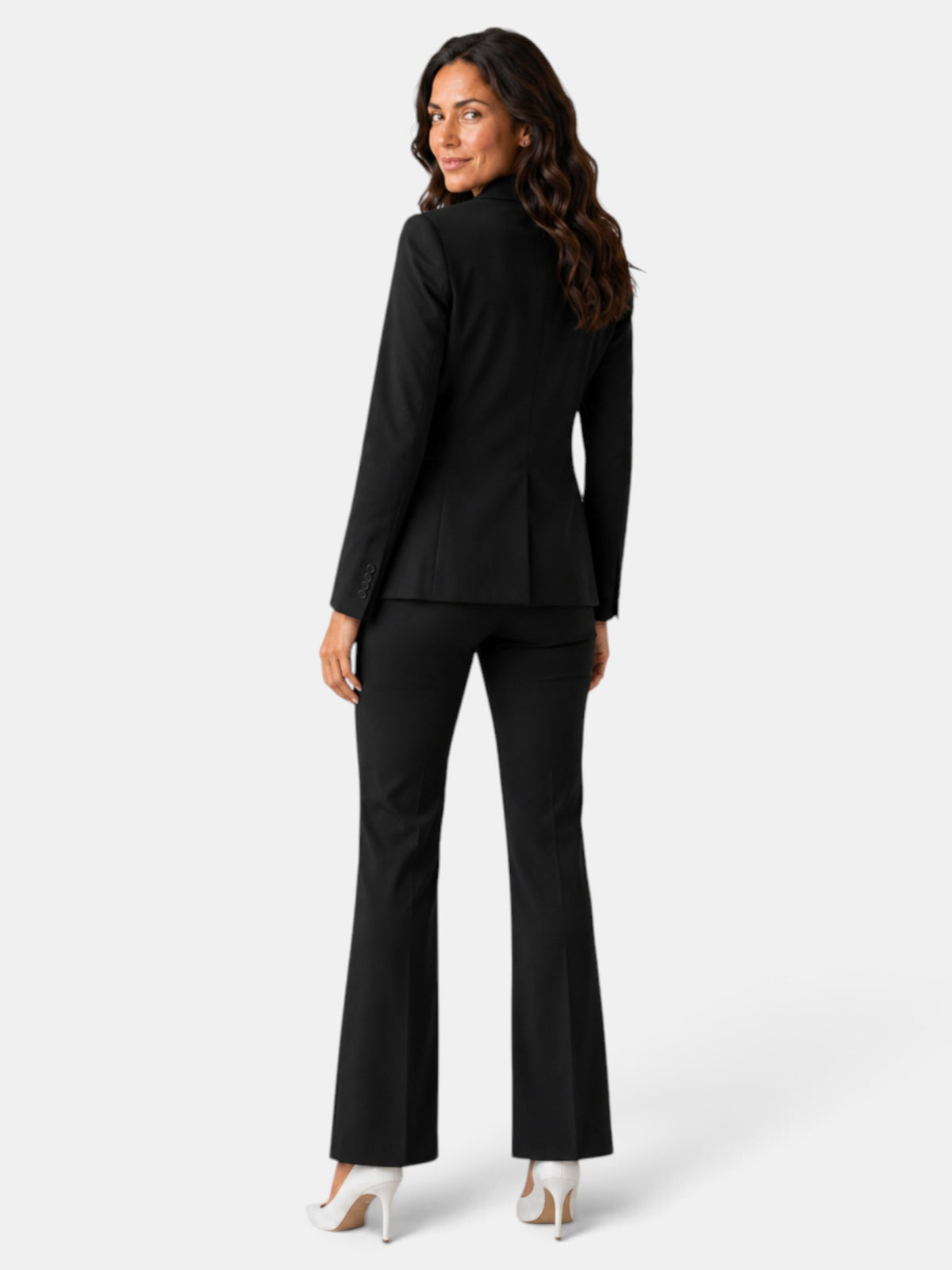 Traje Mujer Blazer y Pantalón Flare