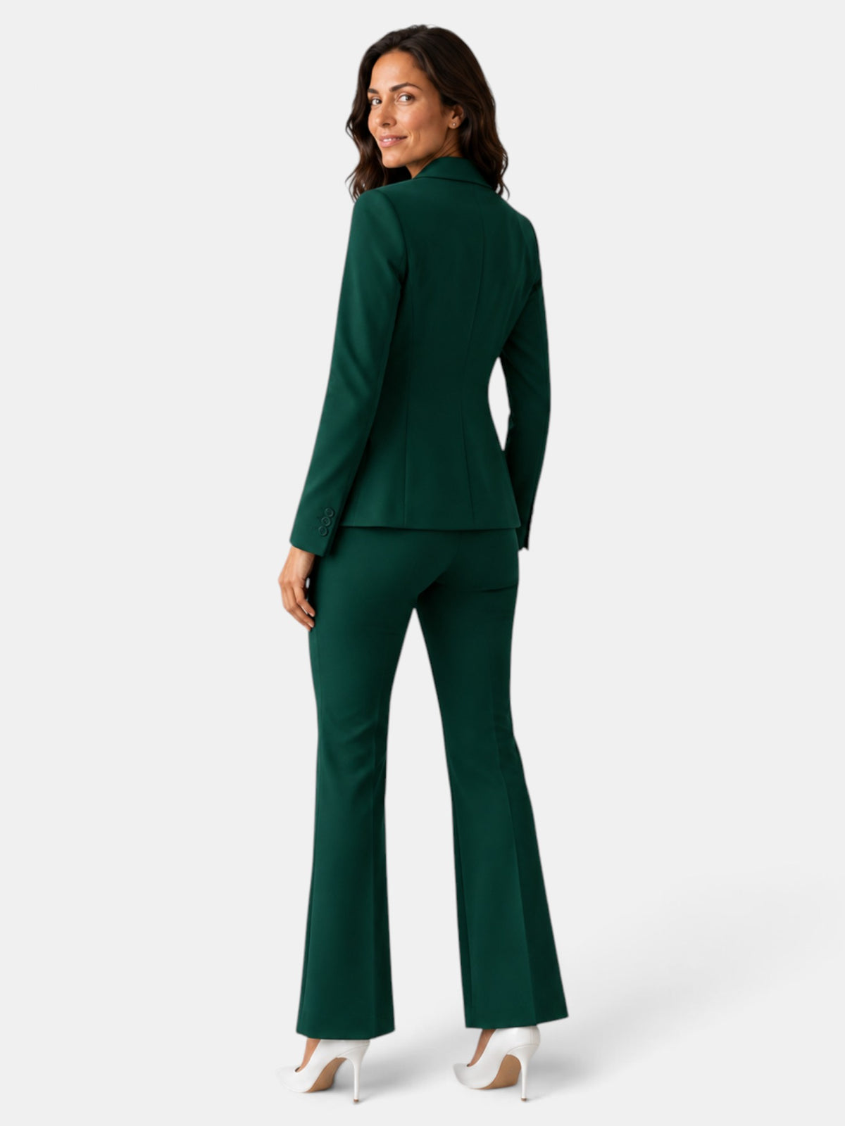 Traje Mujer Blazer y Pantalón Flare