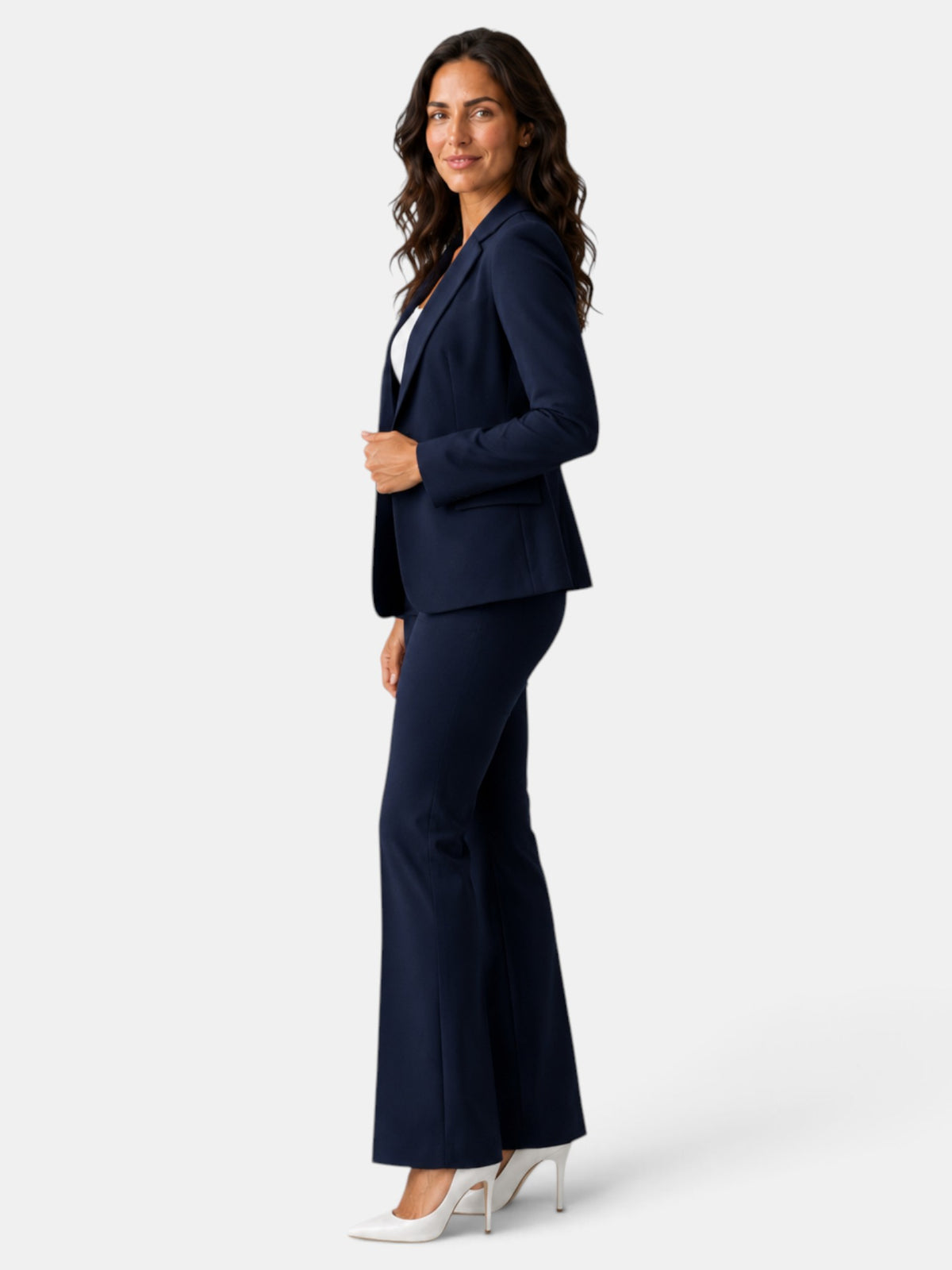 Traje Mujer Blazer y Pantalón Flare