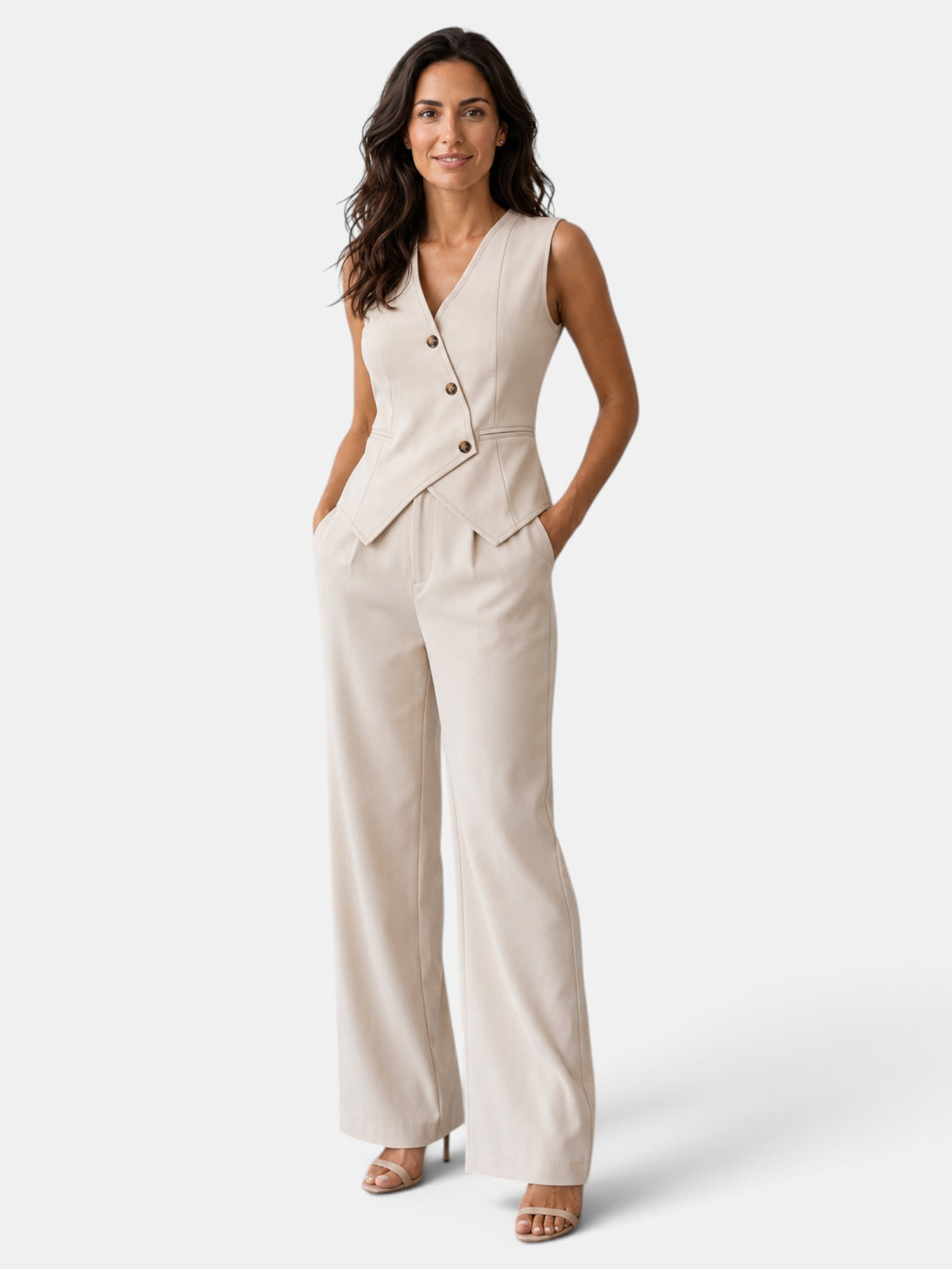 Traje Mujer Elegante Oficina Cintura Alta