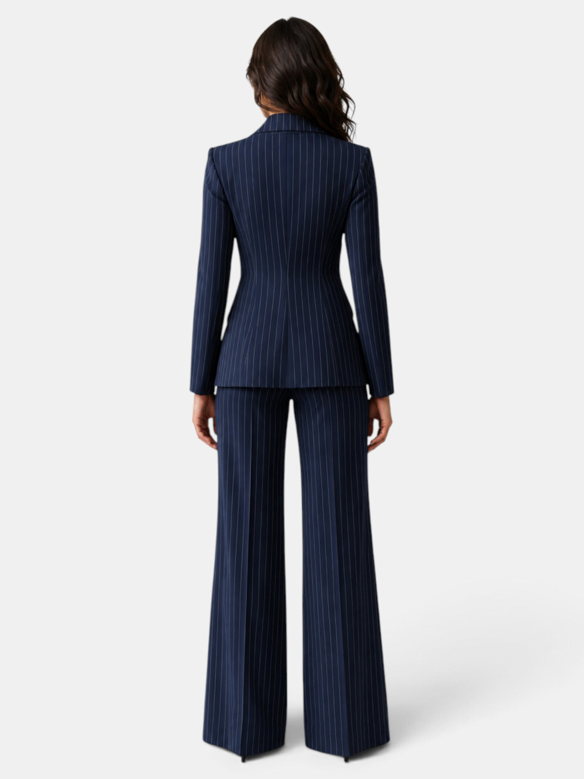 Traje Mujer Rayas Blazer y Pantalón