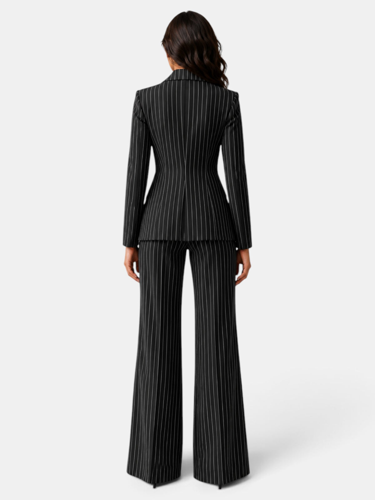 Traje Mujer Rayas Blazer y Pantalón