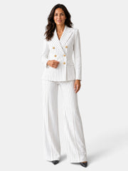 Traje Mujer Rayas Blazer y Pantalón