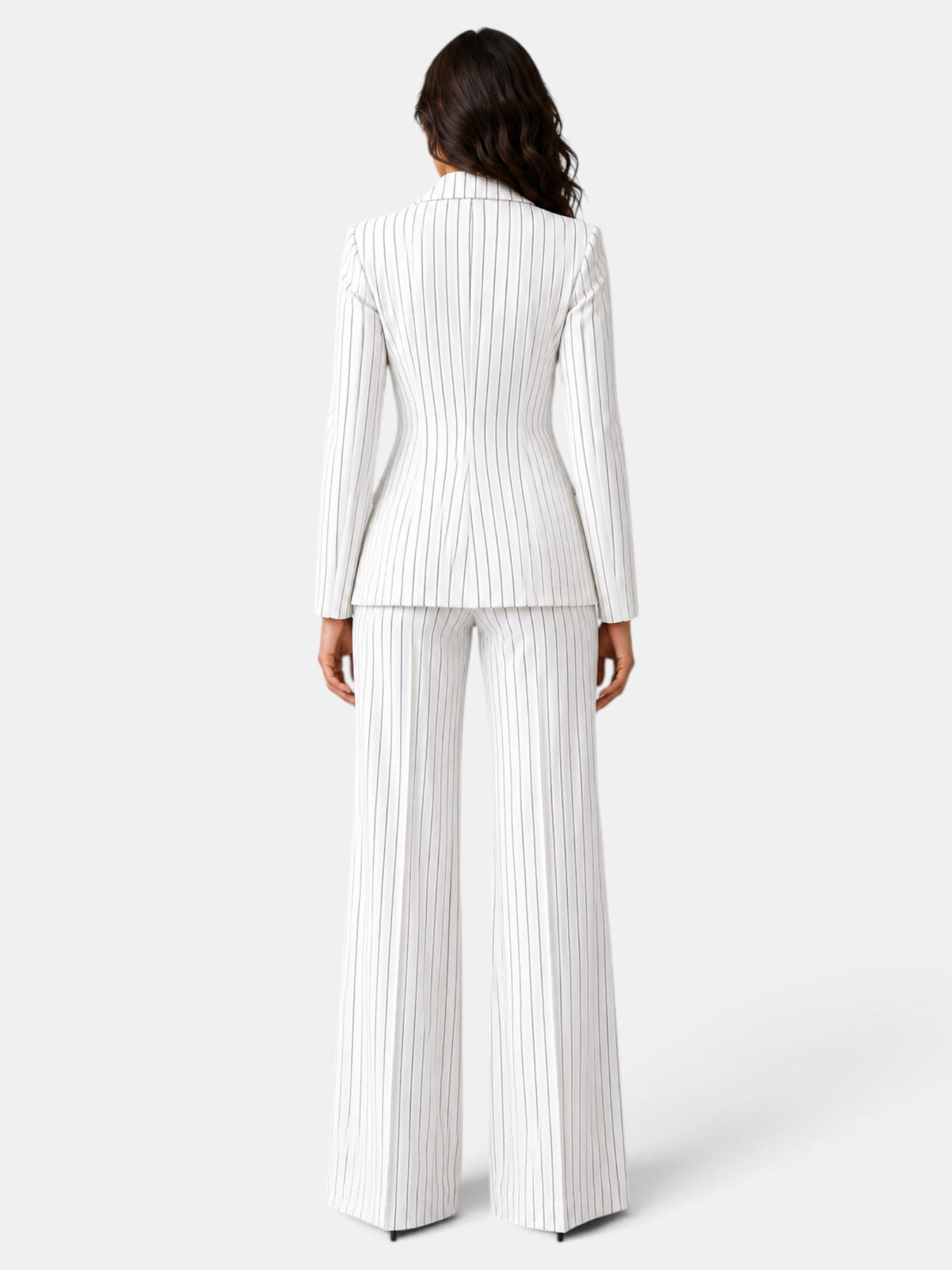 Traje Mujer Rayas Blazer y Pantalón