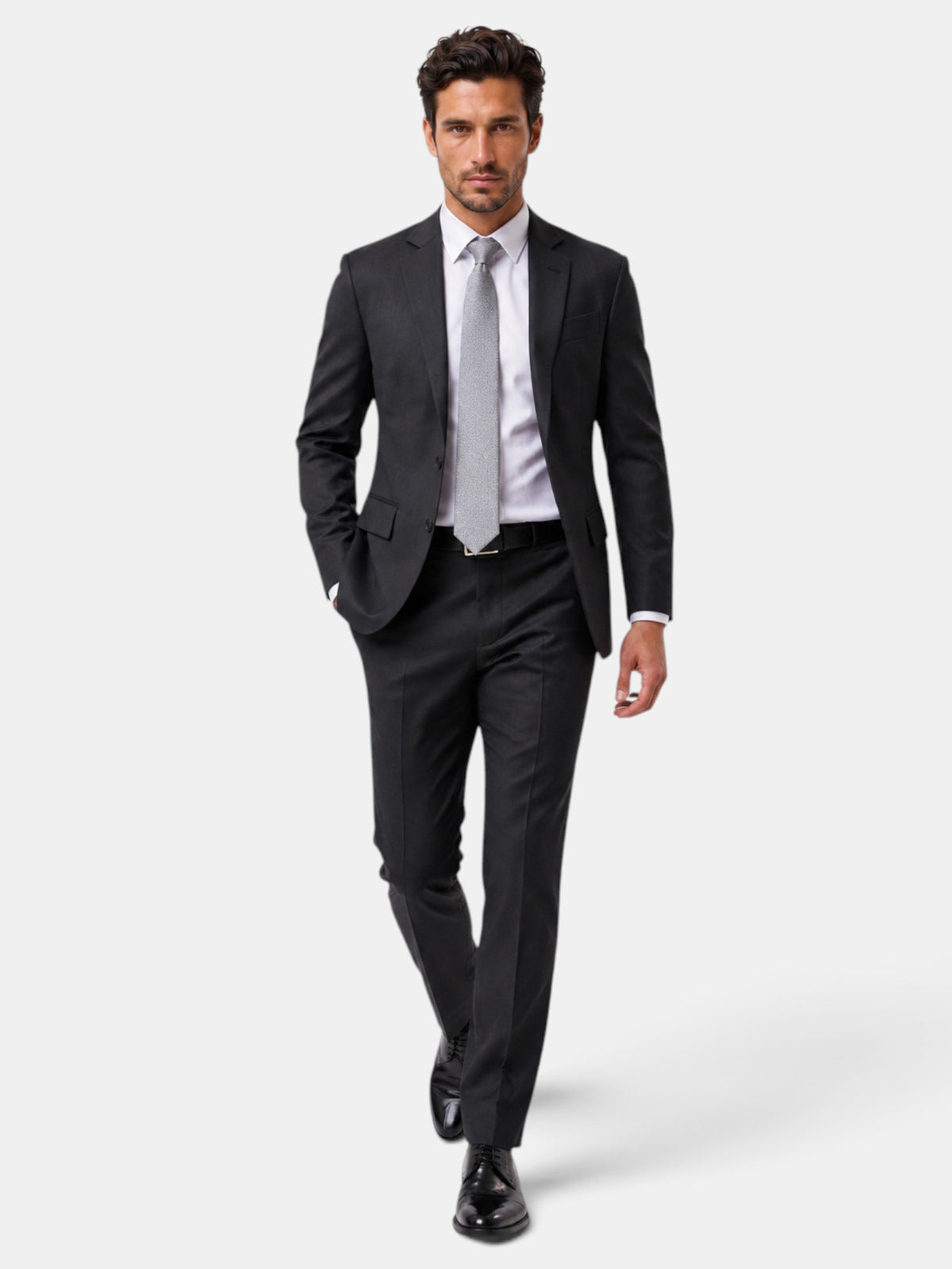 Traje Hombre Negro Elegante Oficina