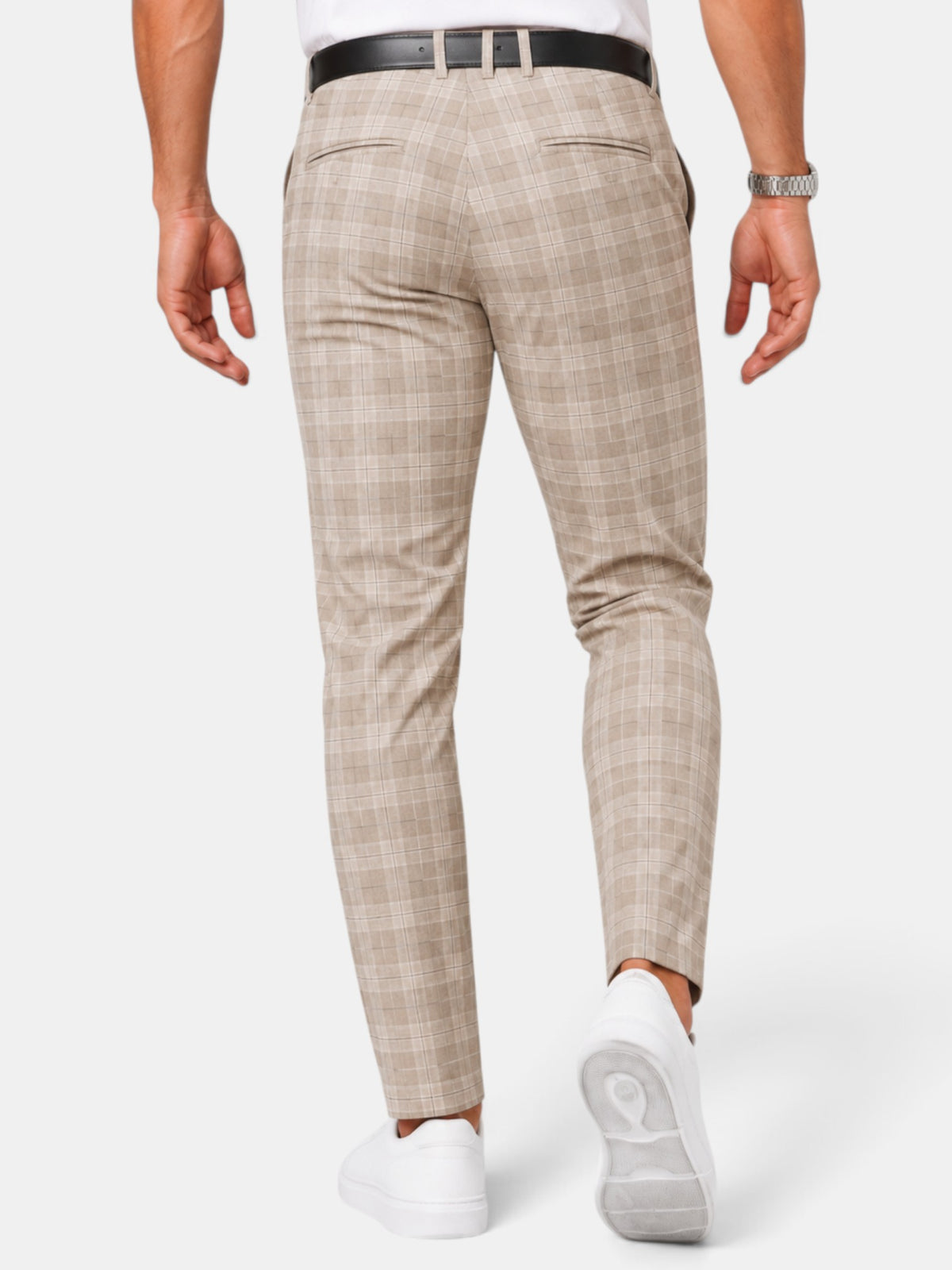 Pantalón Hombre Cuadros Casual Holgado