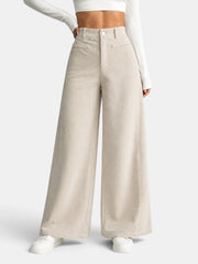 Pantalón Mujer Pana Cintura Alta