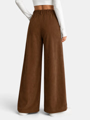Pantalón Mujer Pana Cintura Alta