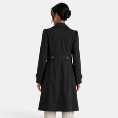 Women's Long Trench Coat - Slim Fit, Fully Lined