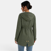 Gabardina Mujer Capucha Algodón