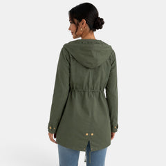 Gabardina Mujer Capucha Algodón