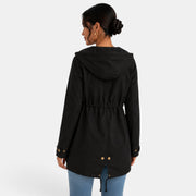 Gabardina Mujer Capucha Algodón