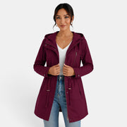 Gabardina Mujer Capucha Algodón