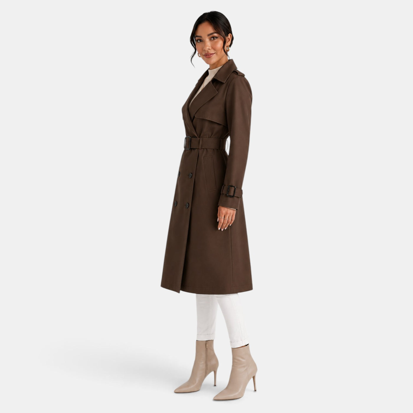 Gabardina Mujer Elegante Larga