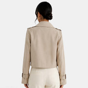 Gabardina Corta Mujer Elegante