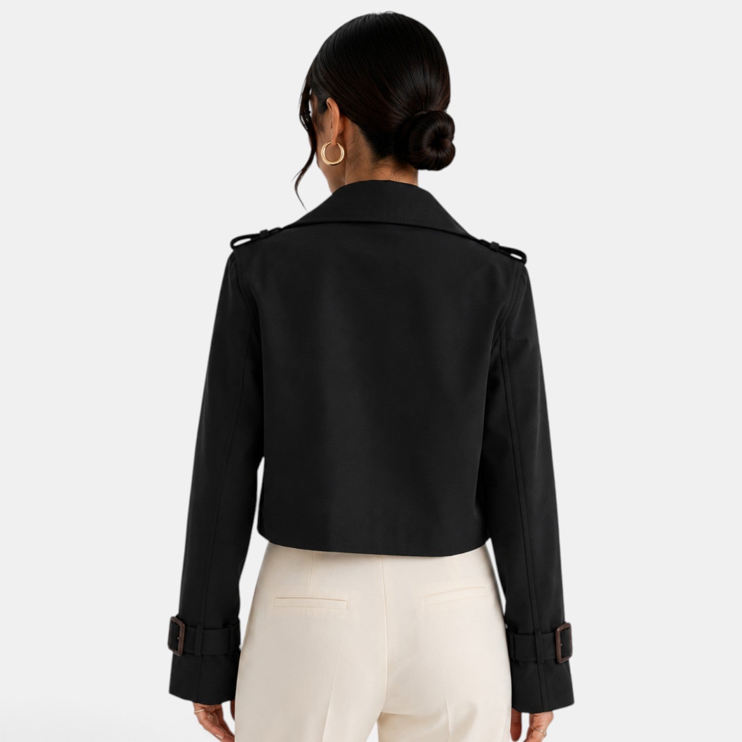 Gabardina Corta Mujer Elegante