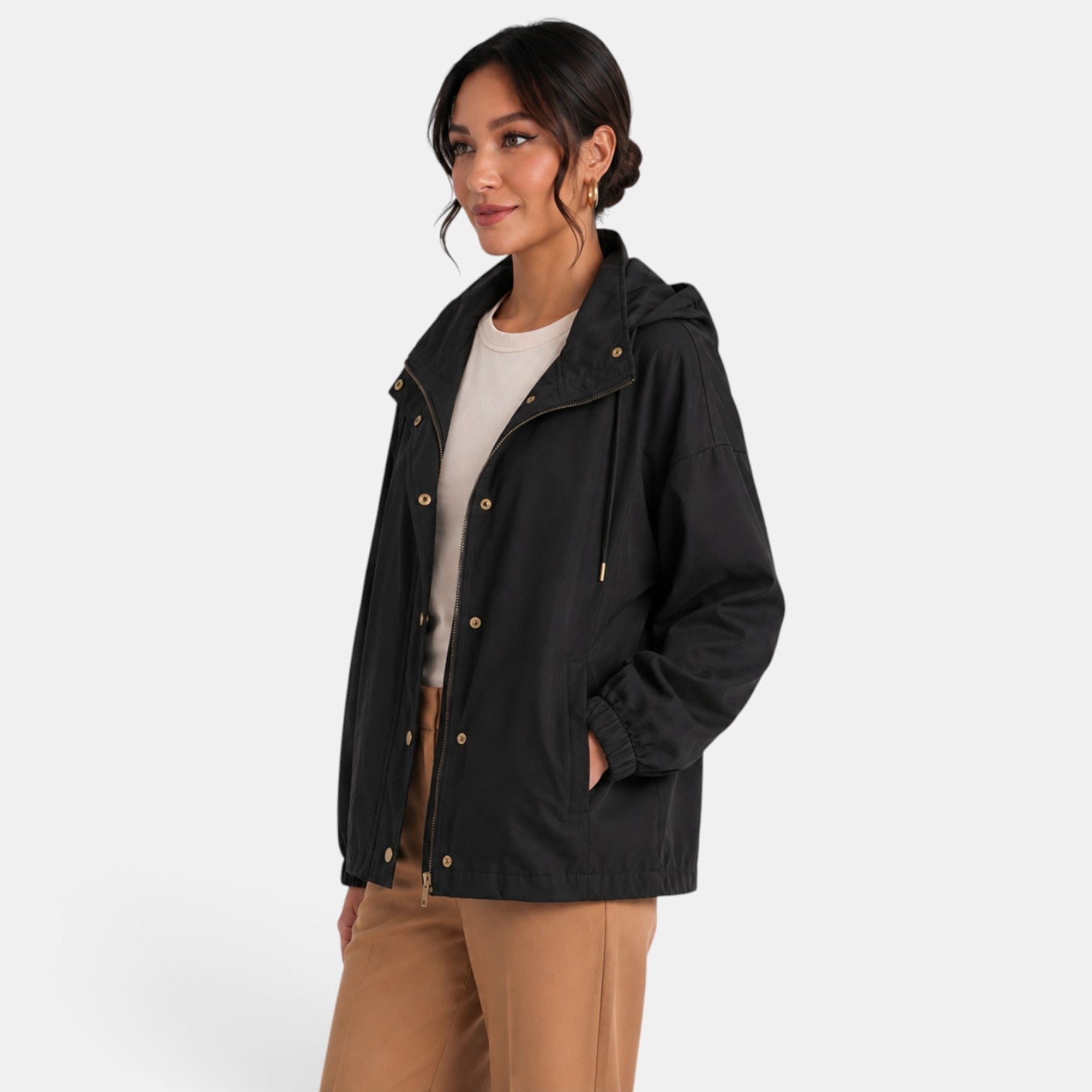 Chaqueta Oversize Mujer con Capucha