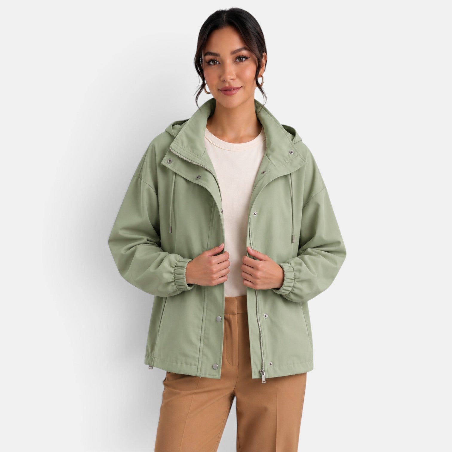Chaqueta Oversize Mujer con Capucha