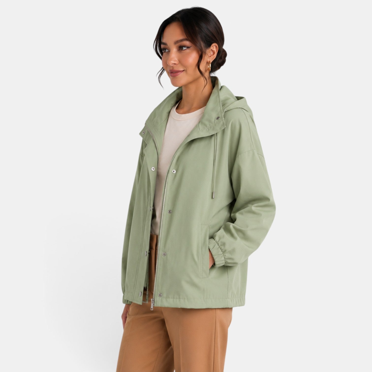 Chaqueta Oversize Mujer con Capucha