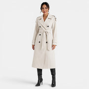 Women's Elegant Belted Trench Coat
