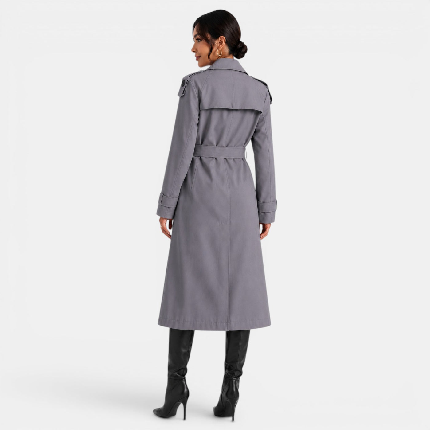 Women's Elegant Belted Trench Coat