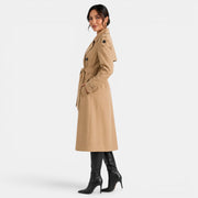 Women's Elegant Belted Trench Coat