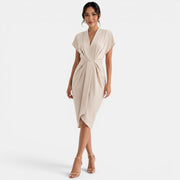 Vestido Mujer Cuello V Midi