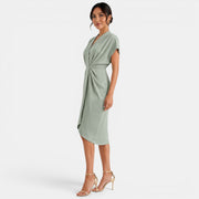 Vestido Mujer Cuello V Midi
