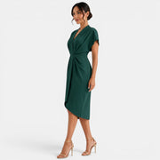 Vestido Mujer Cuello V Midi