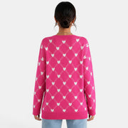 Cárdigan Punto Mujer Corazones