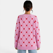 Cárdigan Punto Mujer Corazones