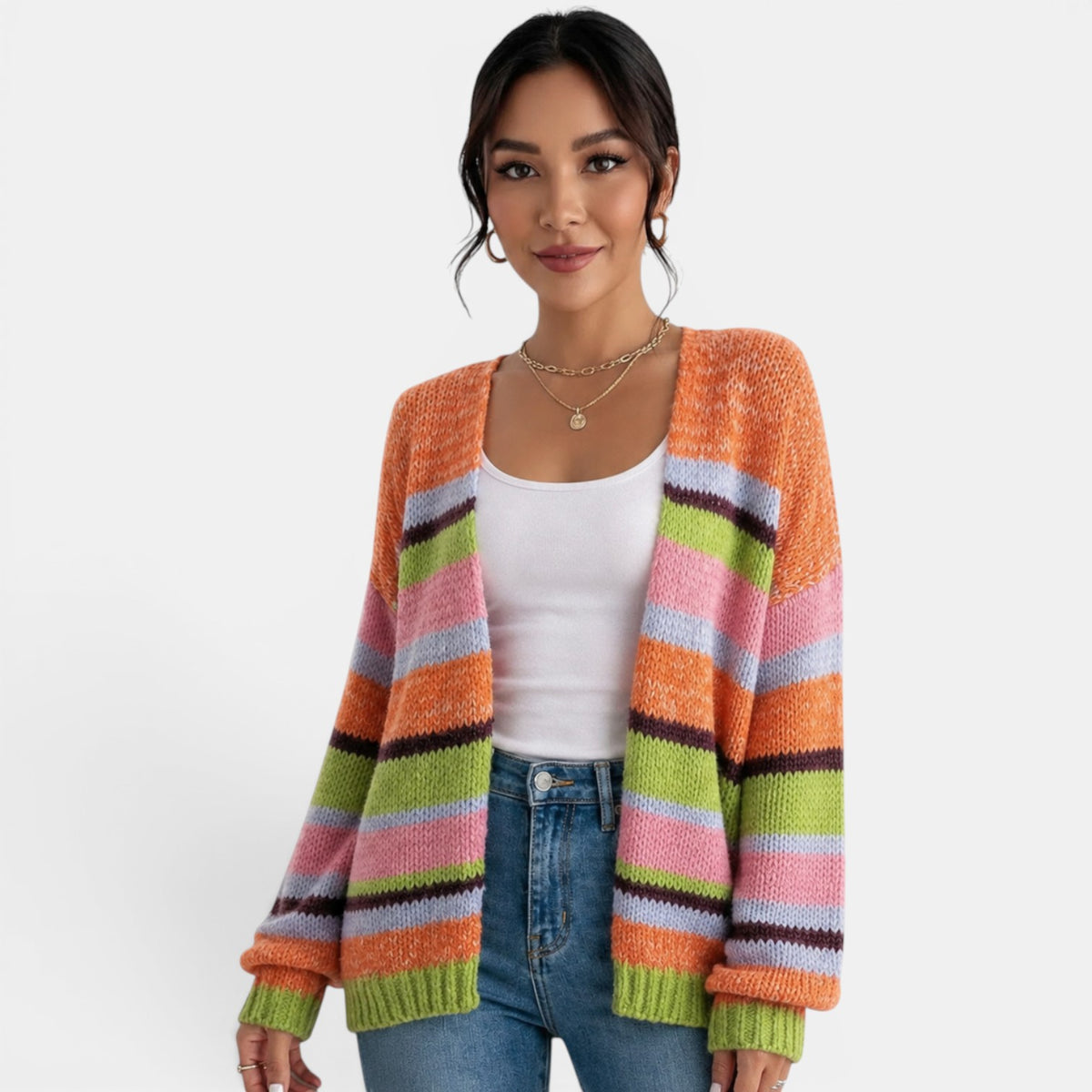 Cárdigan Punto Mujer Multicolor