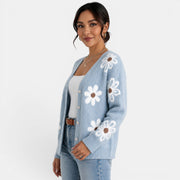 Cárdigan Punto Mujer Floral