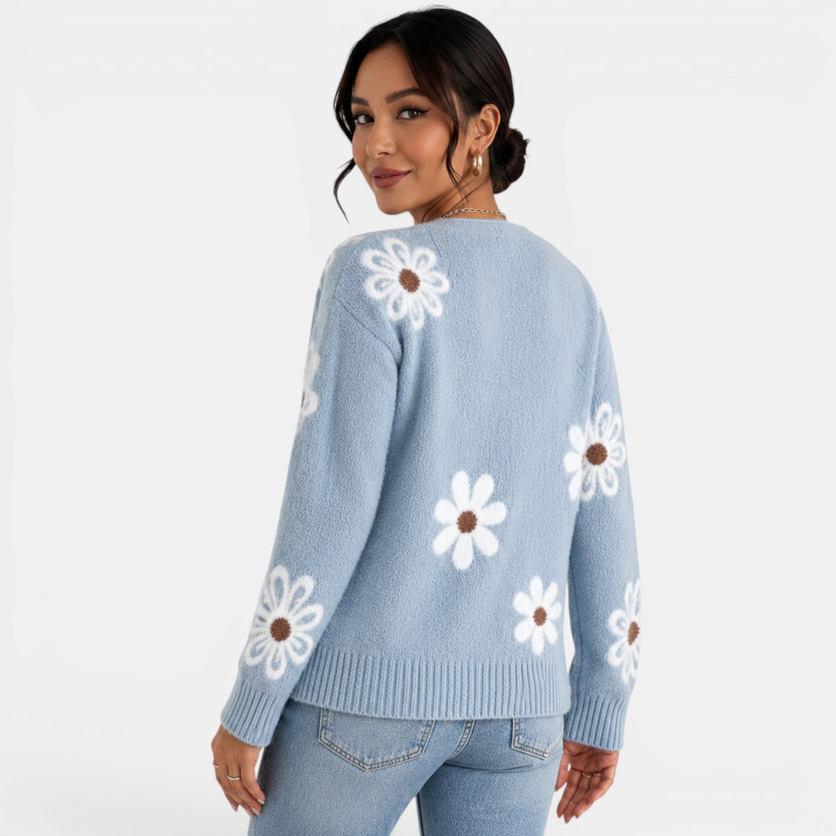 Cárdigan Punto Mujer Floral