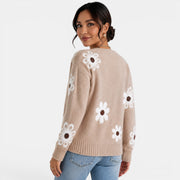 Cárdigan Punto Mujer Floral